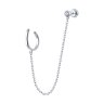Серьга из серебра с фианитом (Арт.94170245)