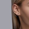 Серьга из серебра с фианитом (Арт.94170245)