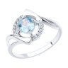 Кольцо из серебра с топазом и фианитами (Арт.94-310-00379-1)