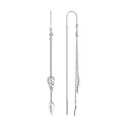 Серьги из белого золота с бриллиантами (Арт.1022264-3)