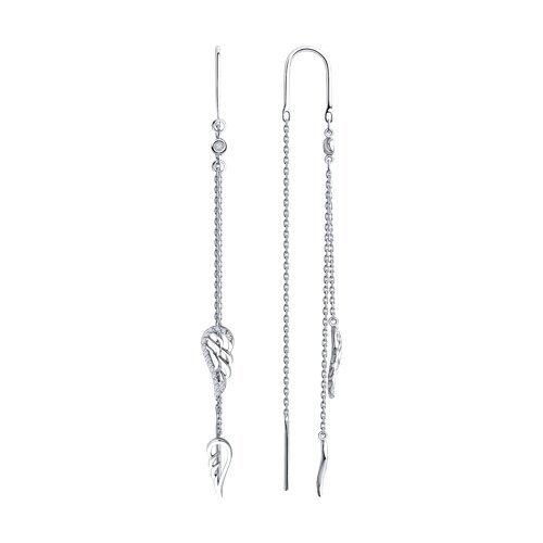 Серьги из белого золота с бриллиантами (Арт.1022264-3)
