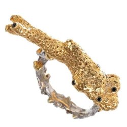Серебряное кольцо BEAVERS со шпинелью 1295sh_gold