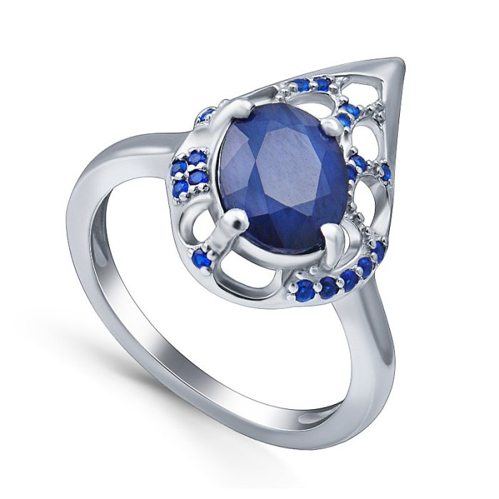 Кольцо Серебряные крылья (Арт.21knys1899-155_korundsapf_kubcirkonii_30)