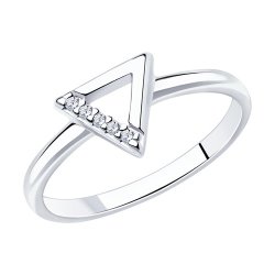 Кольцо из серебра с фианитами (Арт.94012737)