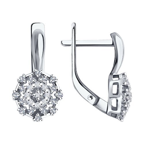 Серьги из белого золота с бриллиантами (Арт.52-220-02083-1)