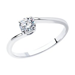 Кольцо из серебра с фианитом (Арт.94013564)