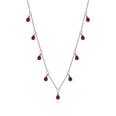 Ожерелье из золота с рубином Русские Самоцветы (Арт.95652)