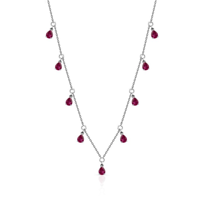 Ожерелье из золота с рубином Русские Самоцветы (Арт.95652)
