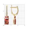 Серьги из золота с бриллиантами и турмалином (Арт.6024247)