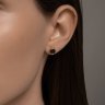 Серьги пусеты золотые пробы 585 с шпинелью (Арт.728779)