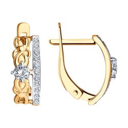 Серьги из золота с фианитами (Арт.027235)
