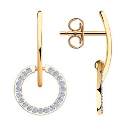 Серьги из золота с фианитами (Арт.029280)