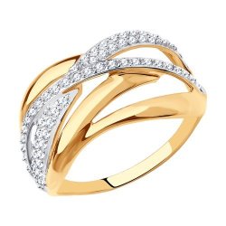 Кольцо из золота с фианитами (Арт.018691-4)