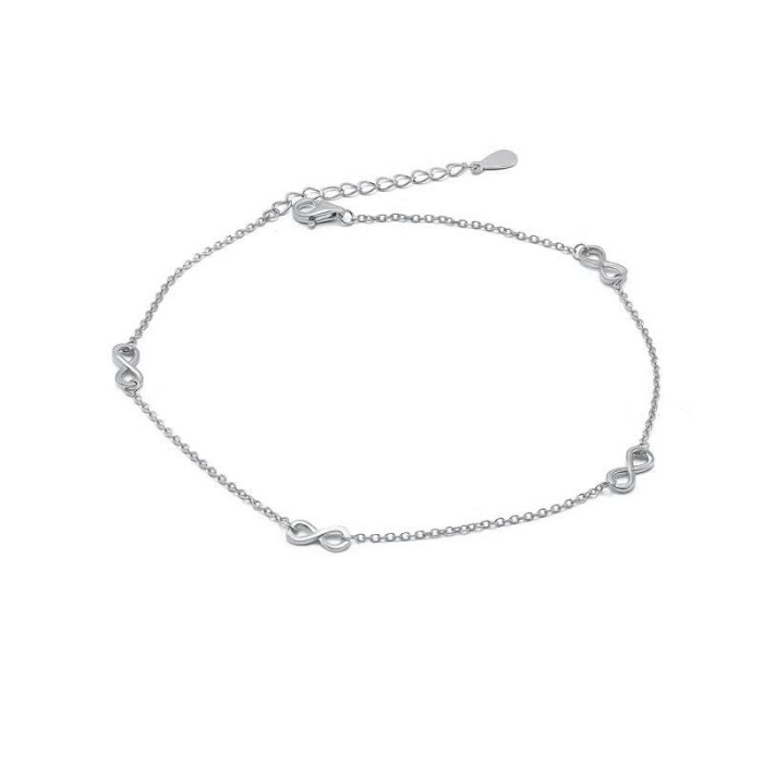 Браслет на ногу серебро «Серебряные крылья бесконечности» Серебряные Крылья (арт.0420237)