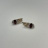 Серьги золотые с гранатом и фианитами «New Colour» Estet (арт.01С3115372Р-4)