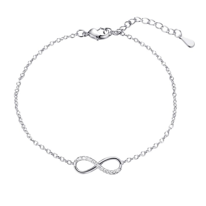 Браслет из серебра с фианитом (Арт.cz-b00029-x-w-x-x-w)