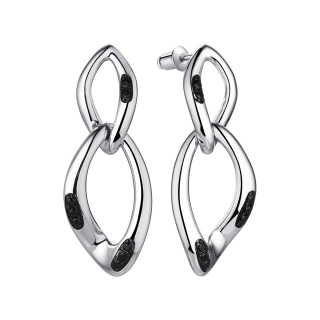 Серьги серебряные со шпинелью «Chain Elegance» Fresh Jewelry (арт.CZ-E03074-X-WB-X-X-B)