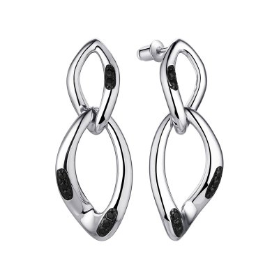 Серьги из серебра с шпинелью (Арт.cz-e03074-x-wb-x-x-b)