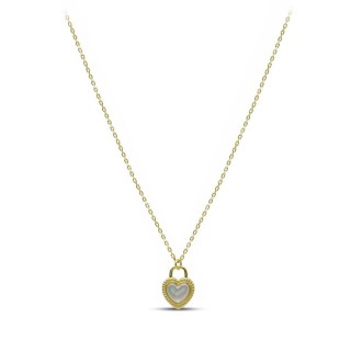 Ожерелье серебряное с жемчугом «Сердце Перламутра» MYJEWELS (арт.0522)