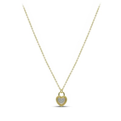 Ожерелье серебряное с жемчугом «Сердце Перламутра» MYJEWELS (арт.0522)