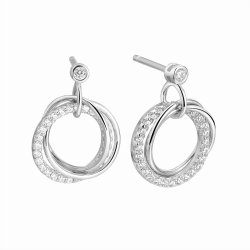 Серьги из серебра с фианитом (Арт.cz-e04728-x-w-x-x-w)