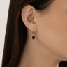Серьги из золочёного серебра с гранатами (Арт.92023167)