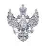 Брошь из серебра с фианитами (Арт.94040282)