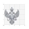 Брошь из серебра с фианитами (Арт.94040282)