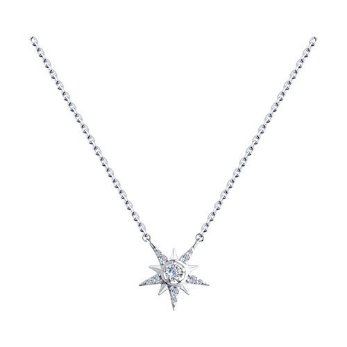 Колье из серебра с фианитами (Арт.94070322)