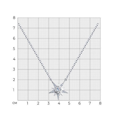 Колье из серебра с фианитами (Арт.94070322)