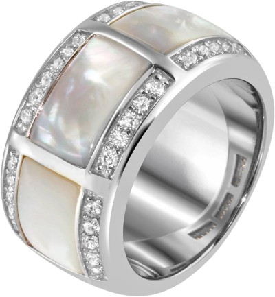 Кольцо серебряное с жемчугом и куб. цирконием «Pearl charm S» Rivoli (арт.FPO-R1-W-S)