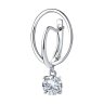 Серьга из серебра с фианитом (Арт.94170094)