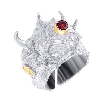 Серебряное кольцо BEAVERS с гранатом 1195g