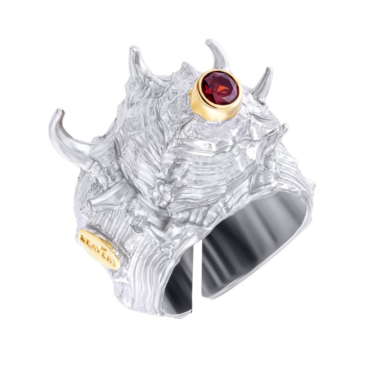 Серебряное кольцо BEAVERS с гранатом 1195g
