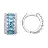 Серьги из серебра с ситаллами и фианитами (Арт.94-320-02192-2)