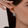 Серьги из серебра с ситаллами и фианитами (Арт.94-320-02192-2)