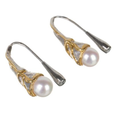 Серебряные серьги BEAVERS с жемчугом 2095j