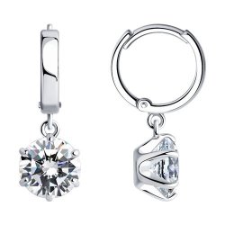 Серьги из серебра с фианитами (Арт.89020151)