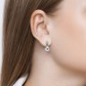 Серьги из серебра с голубыми топазами (Арт.92021398)