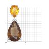 Подвеска из серебра с полудрагоценными вставками (Арт.92030317)