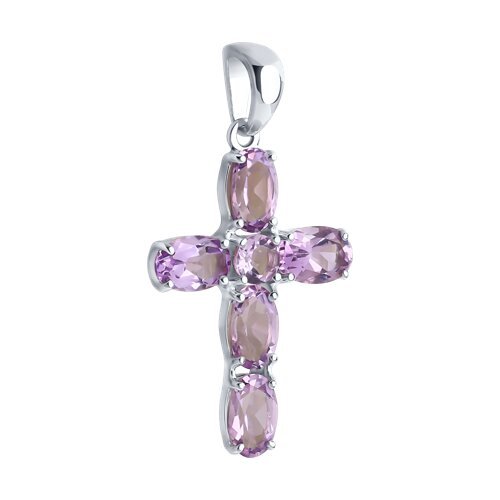 Подвеска из серебра с аметистами (Арт.92030741)