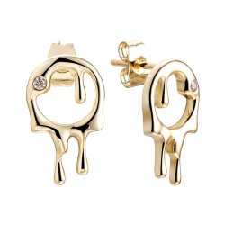 Серьги из серебра с фианитом (Арт.cz-e05609-x-l-w-x-x)
