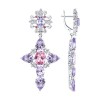 Серьги из серебра с фианитами «Императорский вальс» Соколов (арт.94026883)