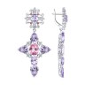 Серьги из серебра с фианитами «Императорский вальс» Соколов (арт.94026883)