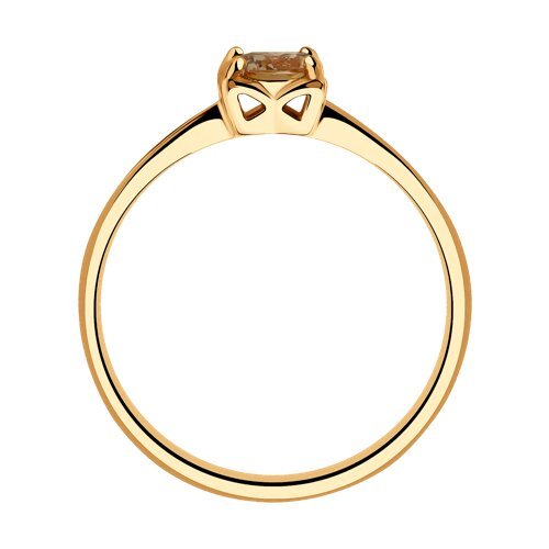 Кольцо из золочёного серебра с фианитами (Арт.93-110-01712-2)