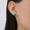 Серьги из серебра с фианитами «Изумрудное Сердце» Соколов (арт.9402)