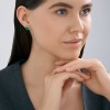 Серьги из серебра с фианитами «Изумрудное Сердце» Соколов (арт.9402)