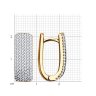 Серьги из золочёного серебра с фианитами (Арт.93-120-01764-1)