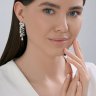 Серьги из серебра с фианитами и эмалью (Арт.94027316)