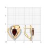 Серьги из золочёного серебра с гранатами и фианитами (Арт.93-320-00545-1)